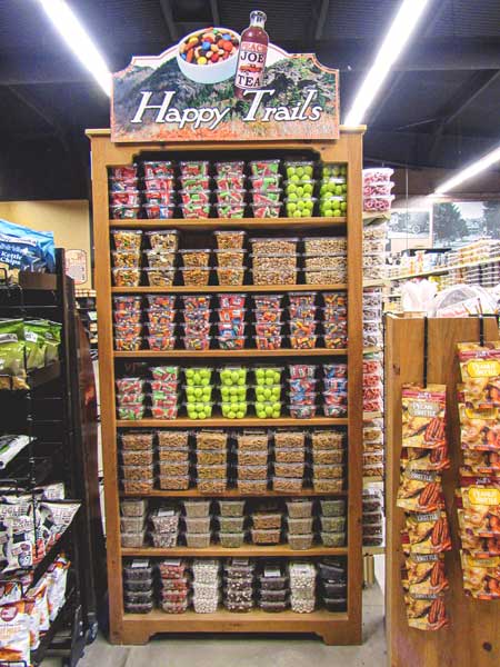 Shelves of dry goods
